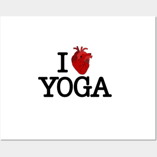 I Heart Yoga - Realistic Heart Posters and Art